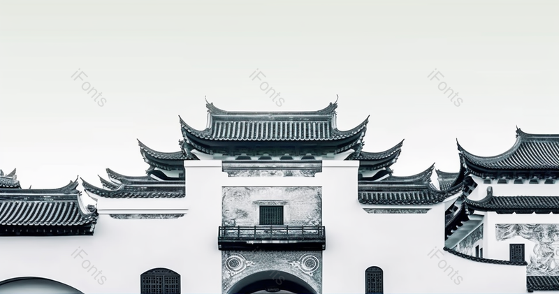 中国风古城建筑背景,插画/手绘图,插画/手绘图库,插画/手绘图下载,插画/手绘